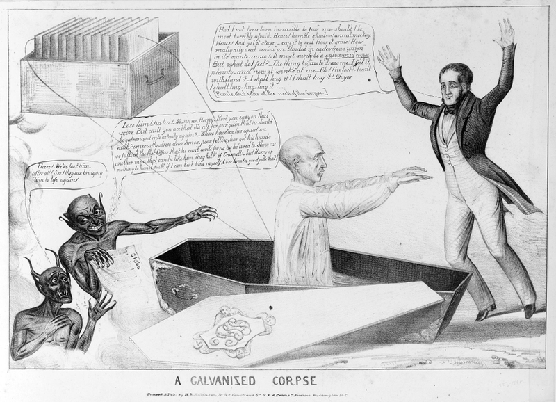 Illustration for article titled La excéntrica vida de Giovanni Aldini: el científico que reanimaba a los muertos e inspiró la historia de Frankenstein